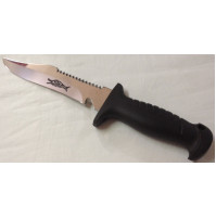 Squalo 17 knife - Inox - Black Color - KV-ASQL17-N - AZZI SUB (ONLY SOLD IN LEBANON)
